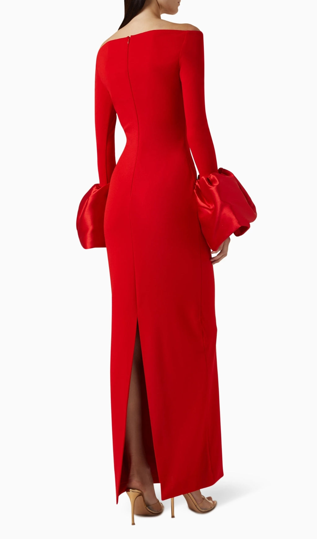 Chelsi Red Long Sleeve Maxi Dress Flowering Girl