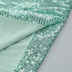 sequin ruched high slit maxi dress in green Flowering Girl