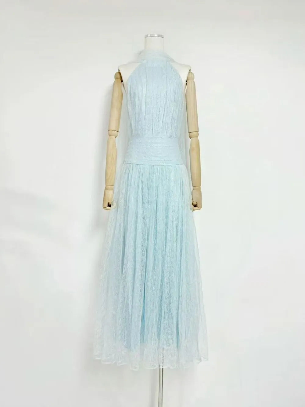 Mabli Halter Mesh Maxi Dress Flowering Girl