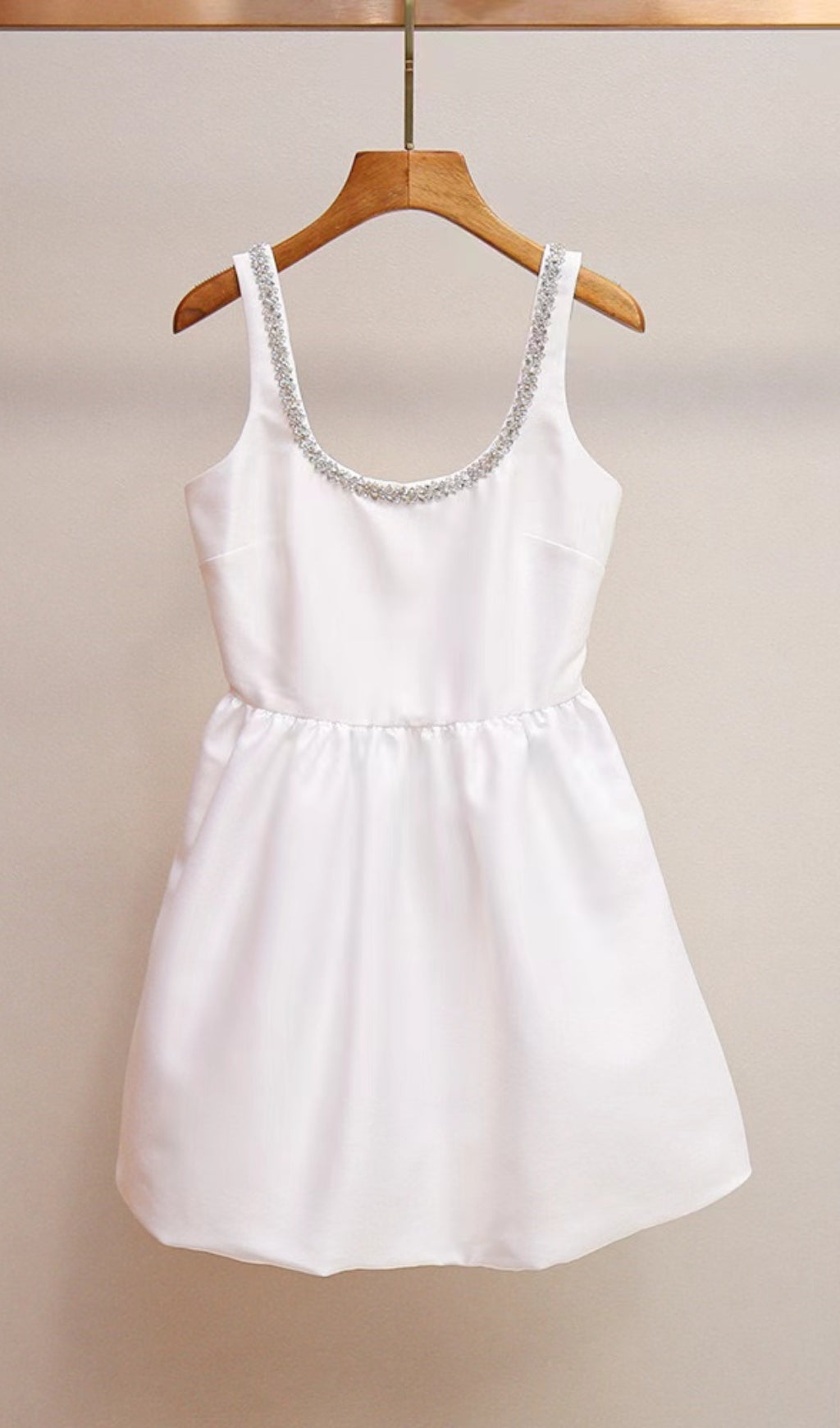 Brodie White Diamante Mini Dress Flowering Girl