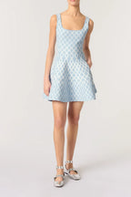 Hélène Patterned-Jacquard Sleeveless Mini Dress Flowering Girl