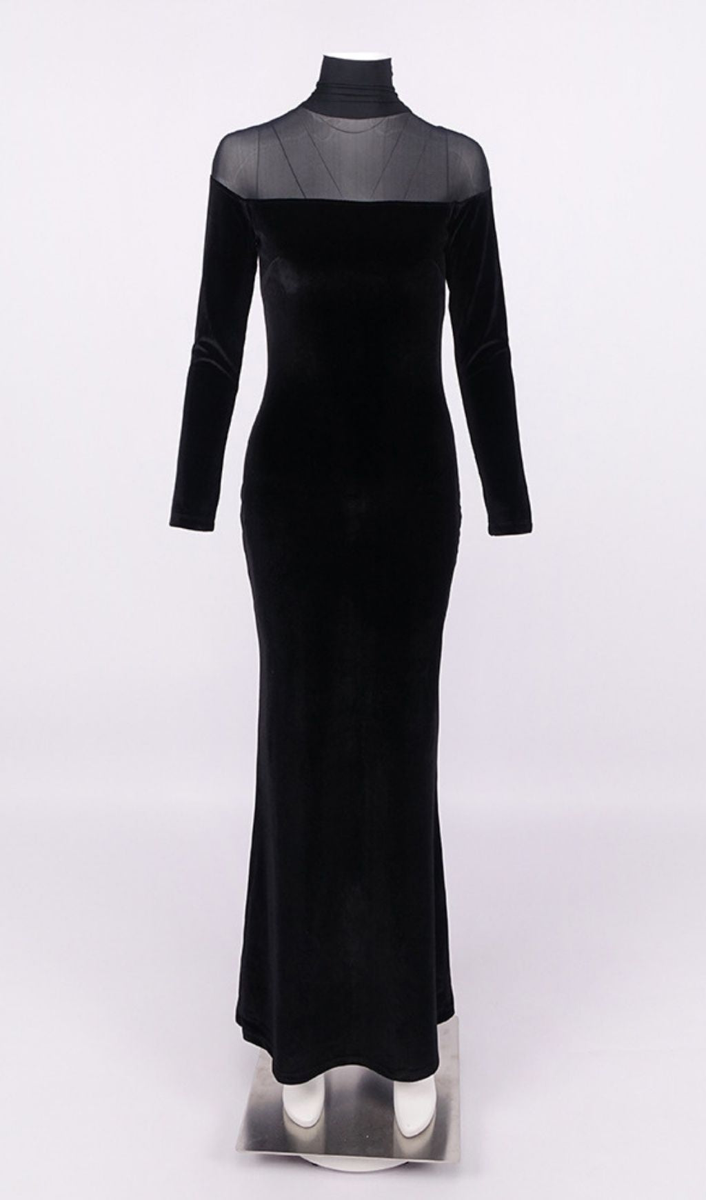 Katie Black Long Sleeve Maxi Dress Flowering Girl