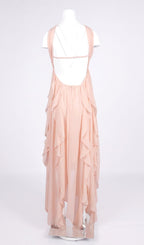 Frayne Nudepink Layered Backless Maxi Dress Flowering Girl