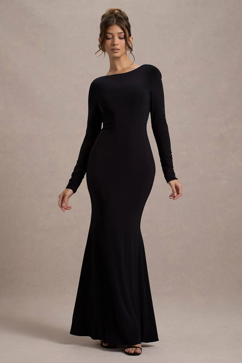Jersey Bow Backless Midi Dress Flowering Girl