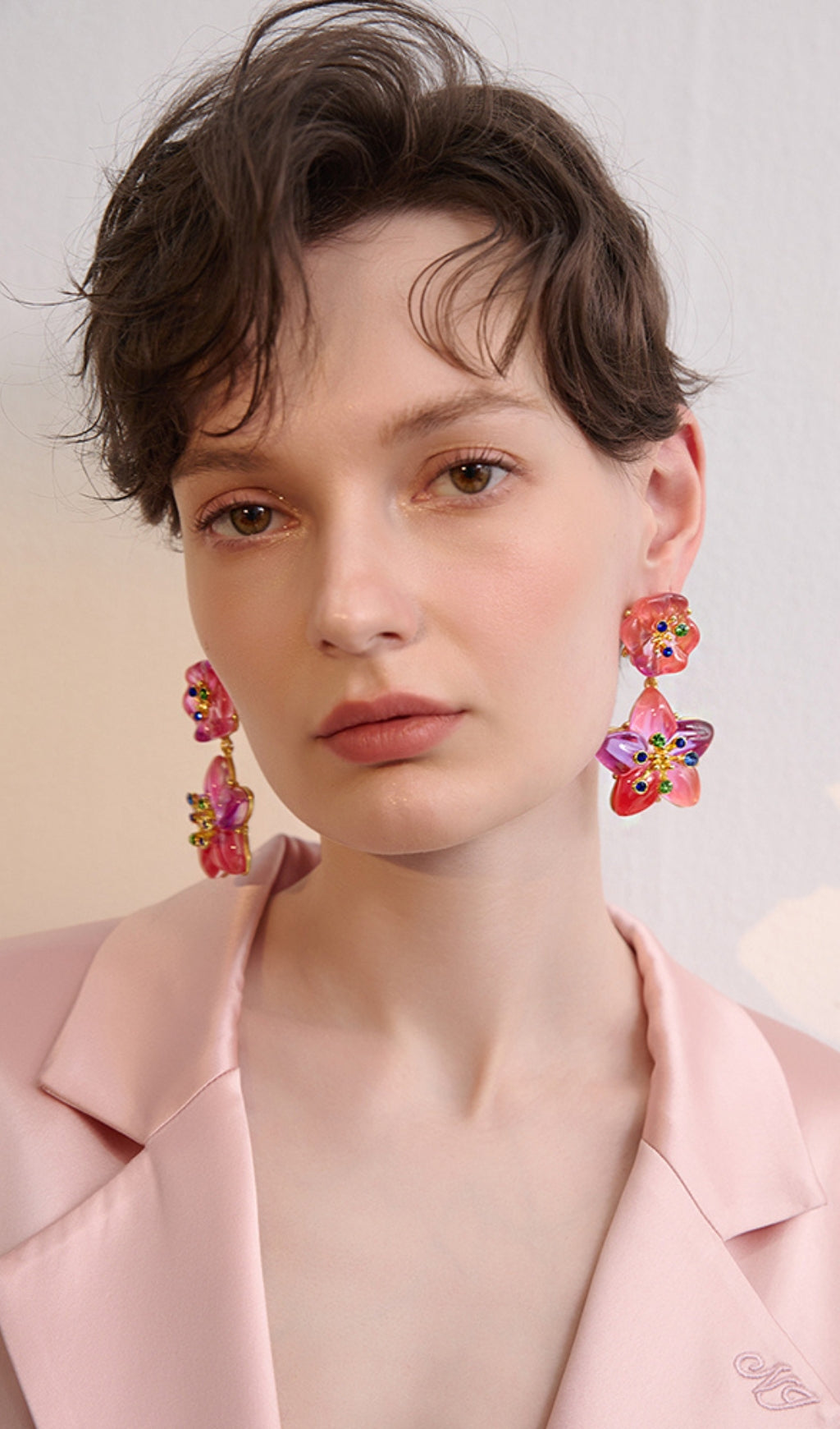 Alpha Colorful Petal Alec Earrings Flowering Girl