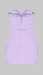 Bandeau Bandage Mini Dress In Lilac Flowering Girl