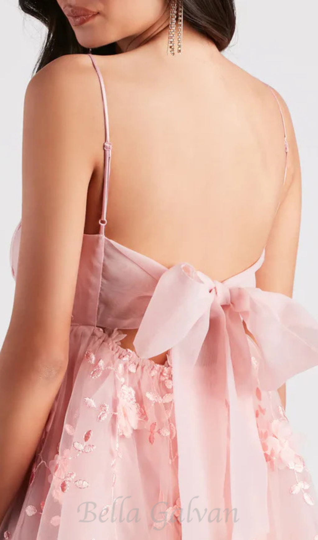 Eden Flower Babydoll mini Dress in blush Flowering Girl