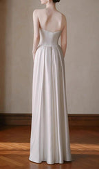 Karin White Strapless Wedding Dress Flowering Girl