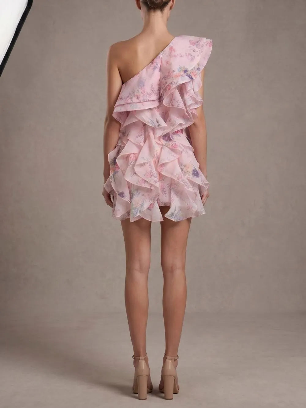 Malini Floral Ruffle Mini Dress Flowering Girl