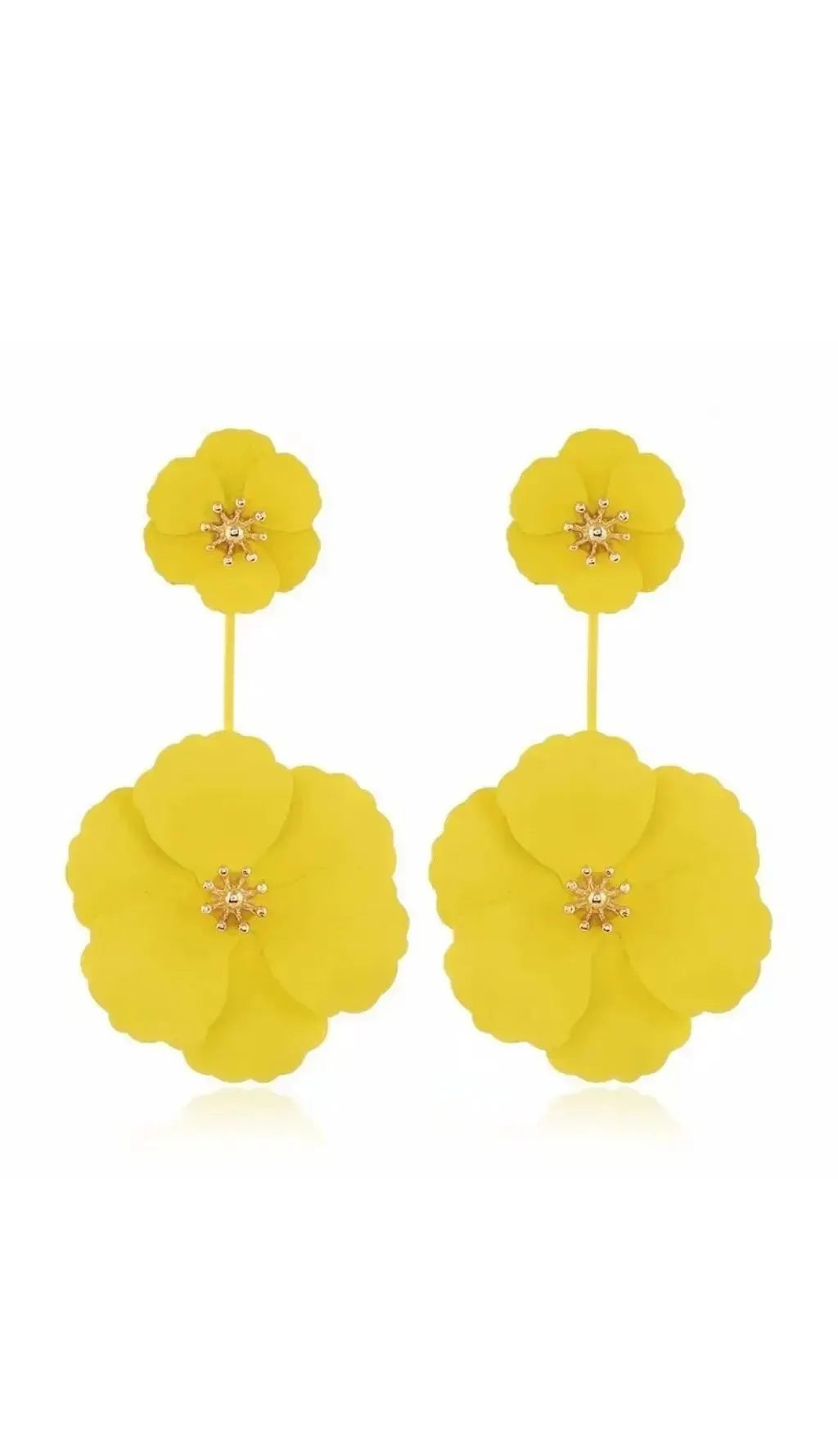 Bohemian Alloy Flower Long Earrings Flowering Girl