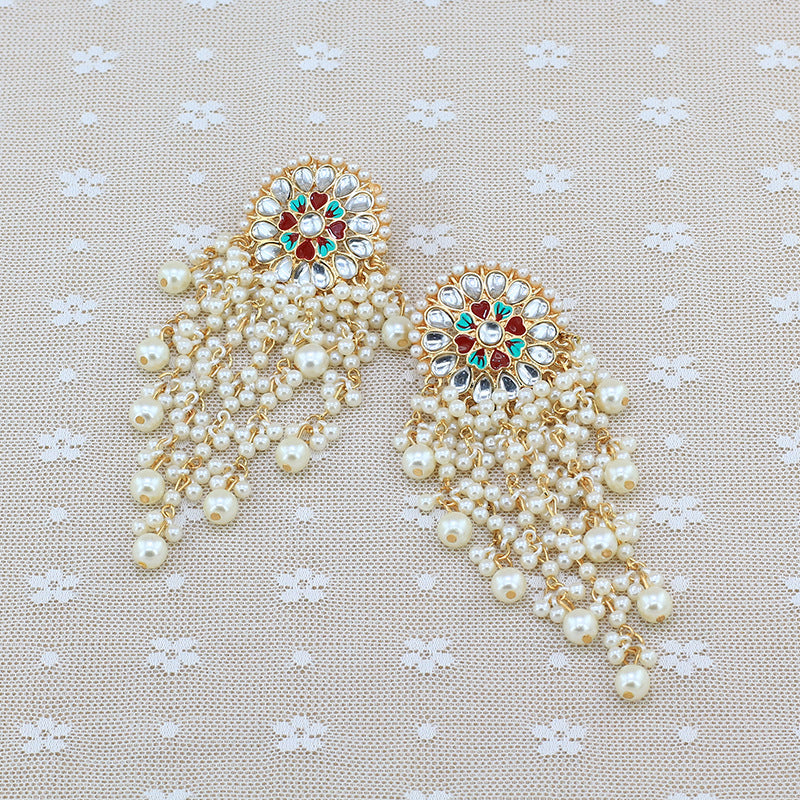 Pearl Fringe Earrings Flowering Girl