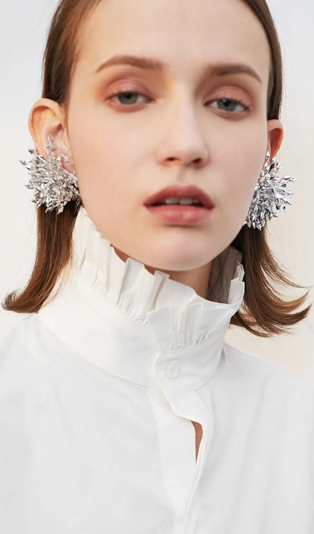Arash Silver Flower Alloy Earrings Flowering Girl