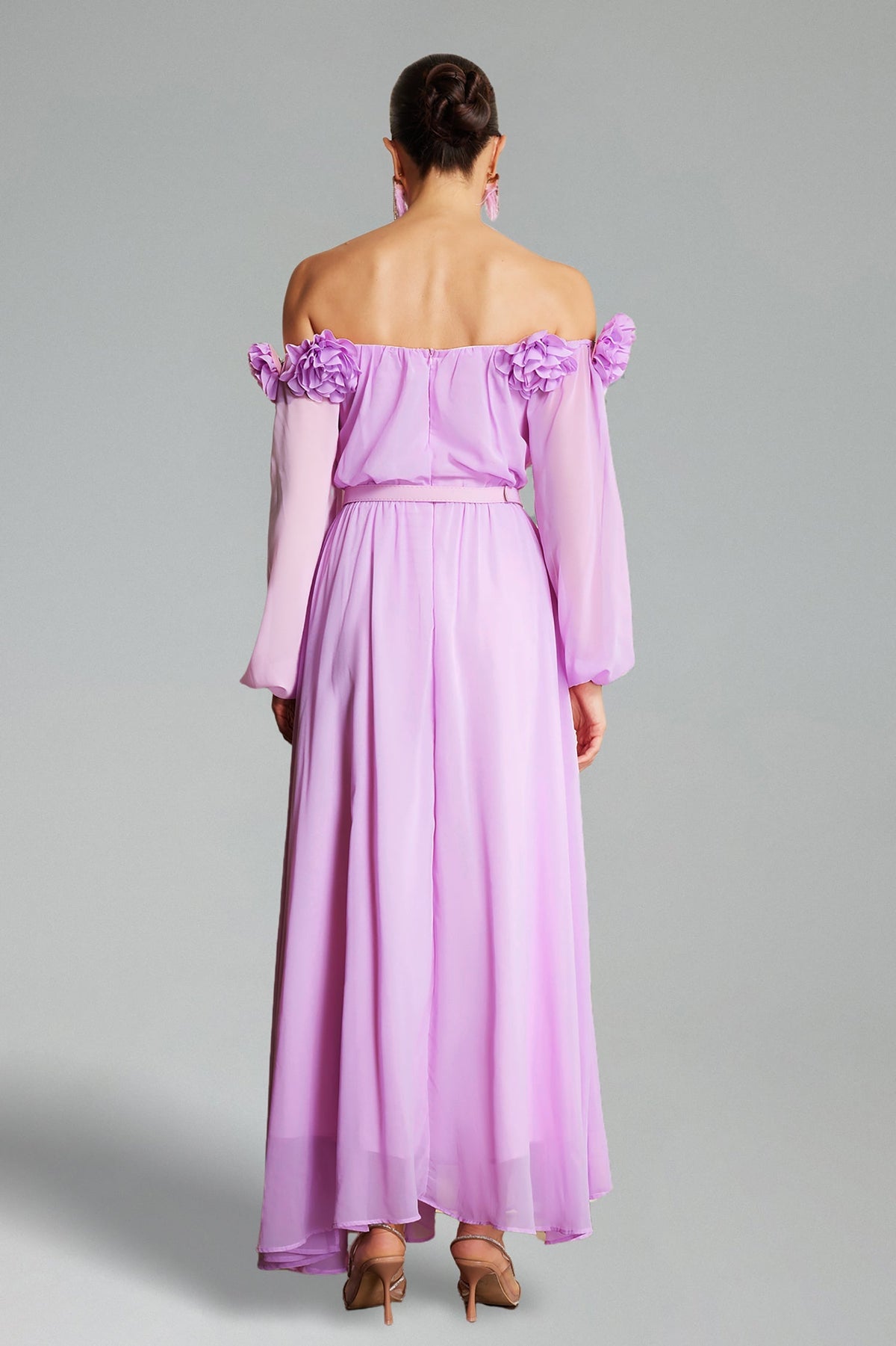 Marge Off Shoulder Flowers Maxi Dress Flowering Girl