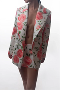 Azaria Floral Printed Blazer Set Flowering Girl
