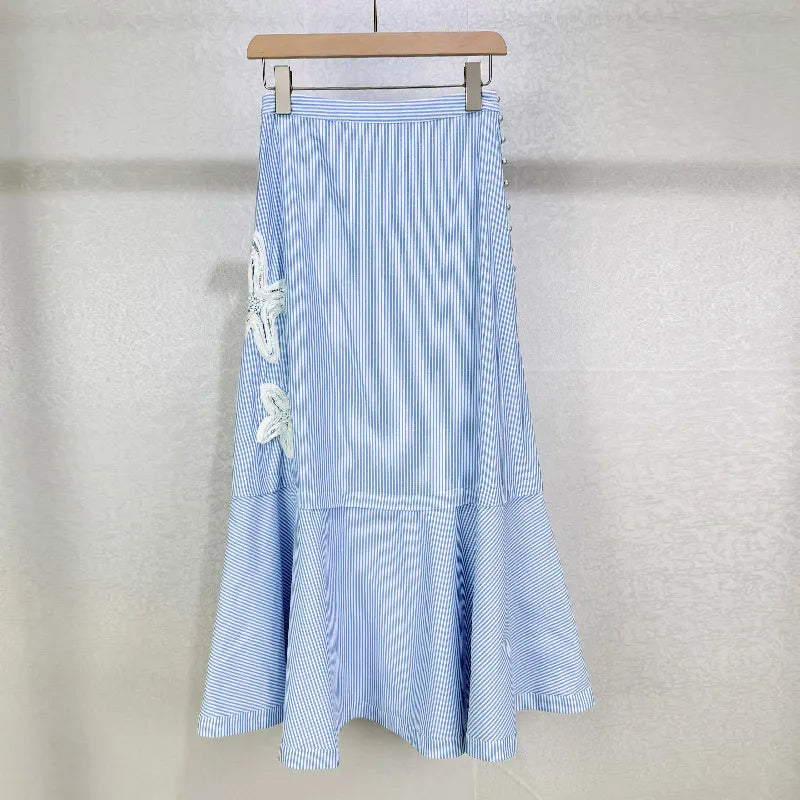 Embellished Cutout Maxi Skirt Flowering Girl