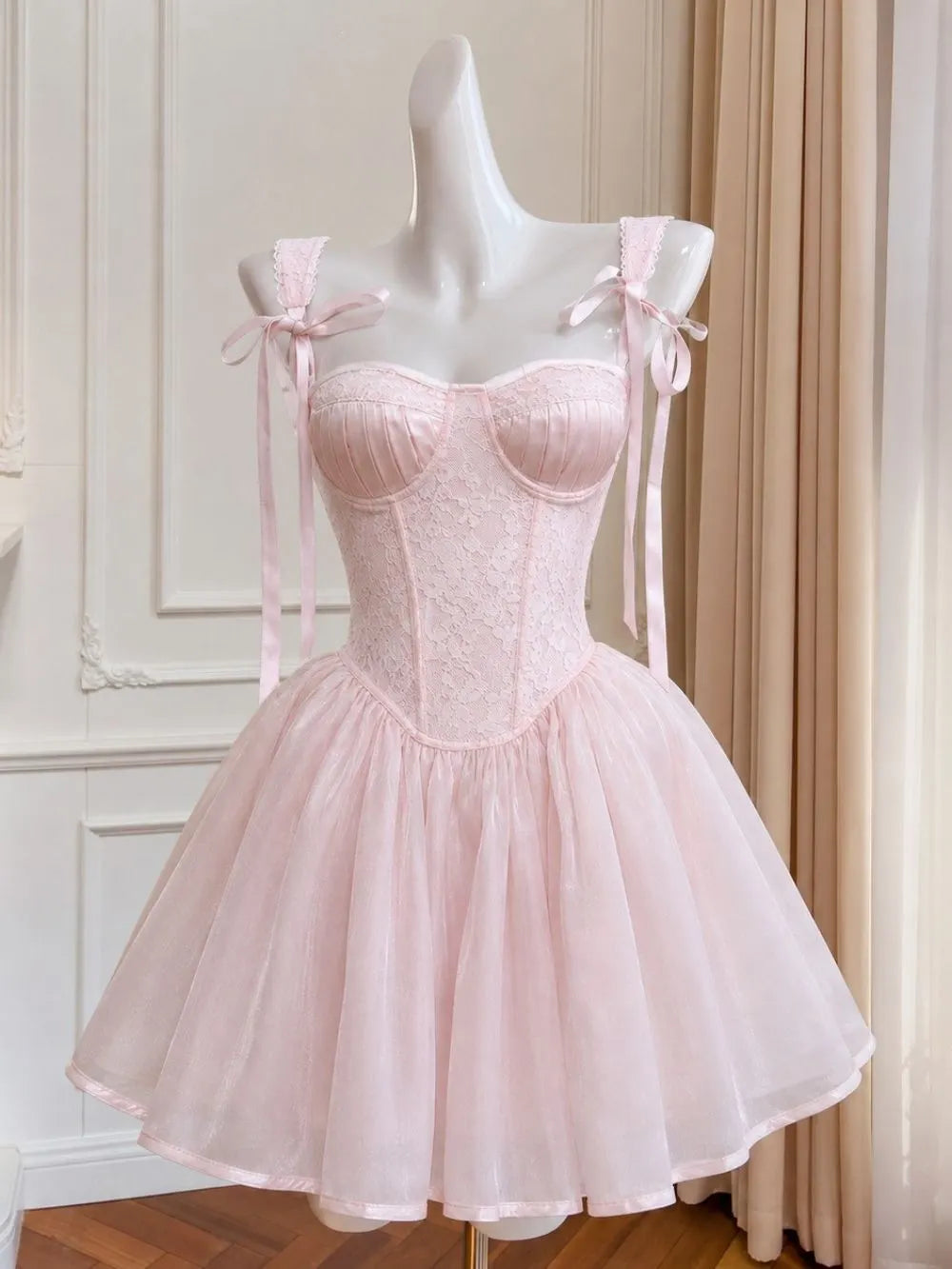 Maison Lace Mini Dress Flowering Girl