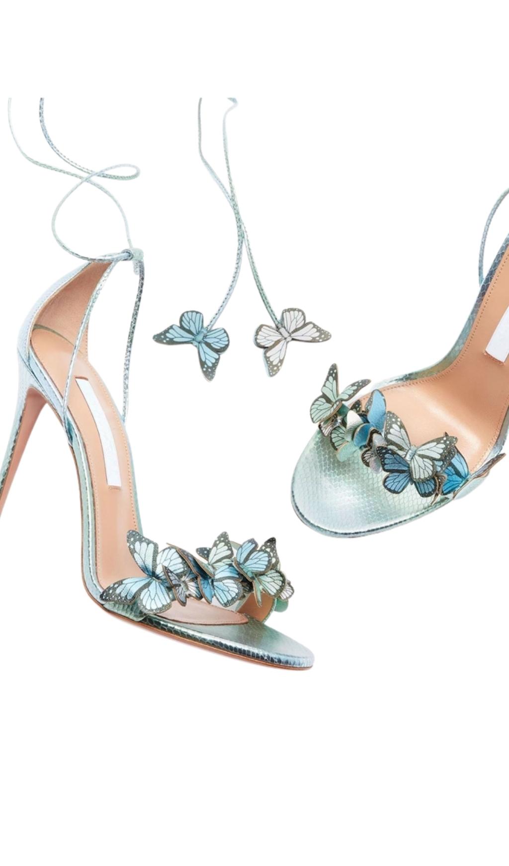 Butterfly Stiletto High Heels Flowering Girl