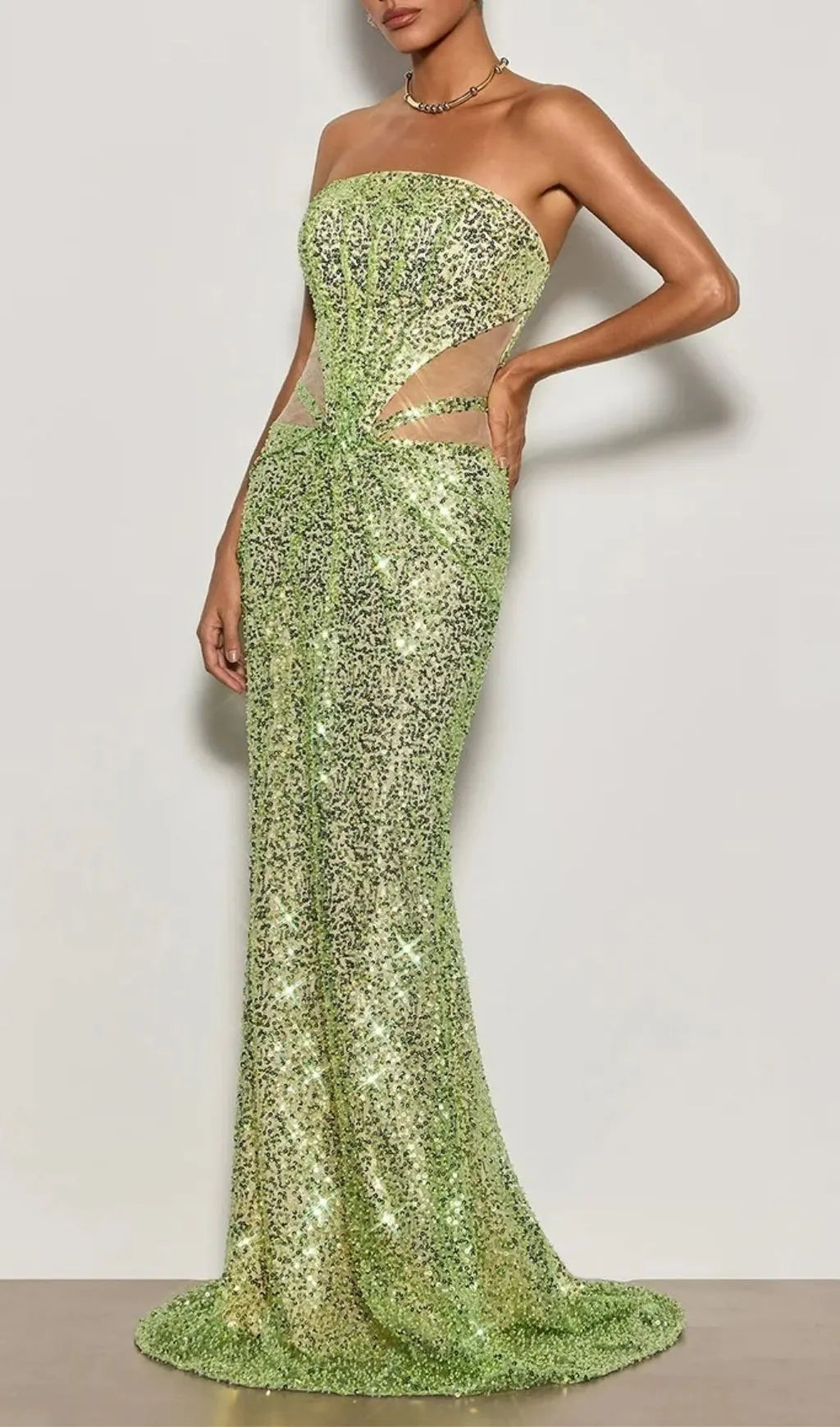 Cytheria Strapless Sequin Maxi Dress Flowering Girl