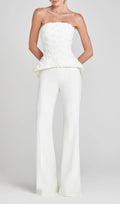 Jerusha White Flower Top & Pants Set Flowering Girl