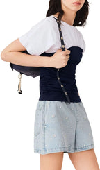 Pleated Jersey Top Flowering Girl