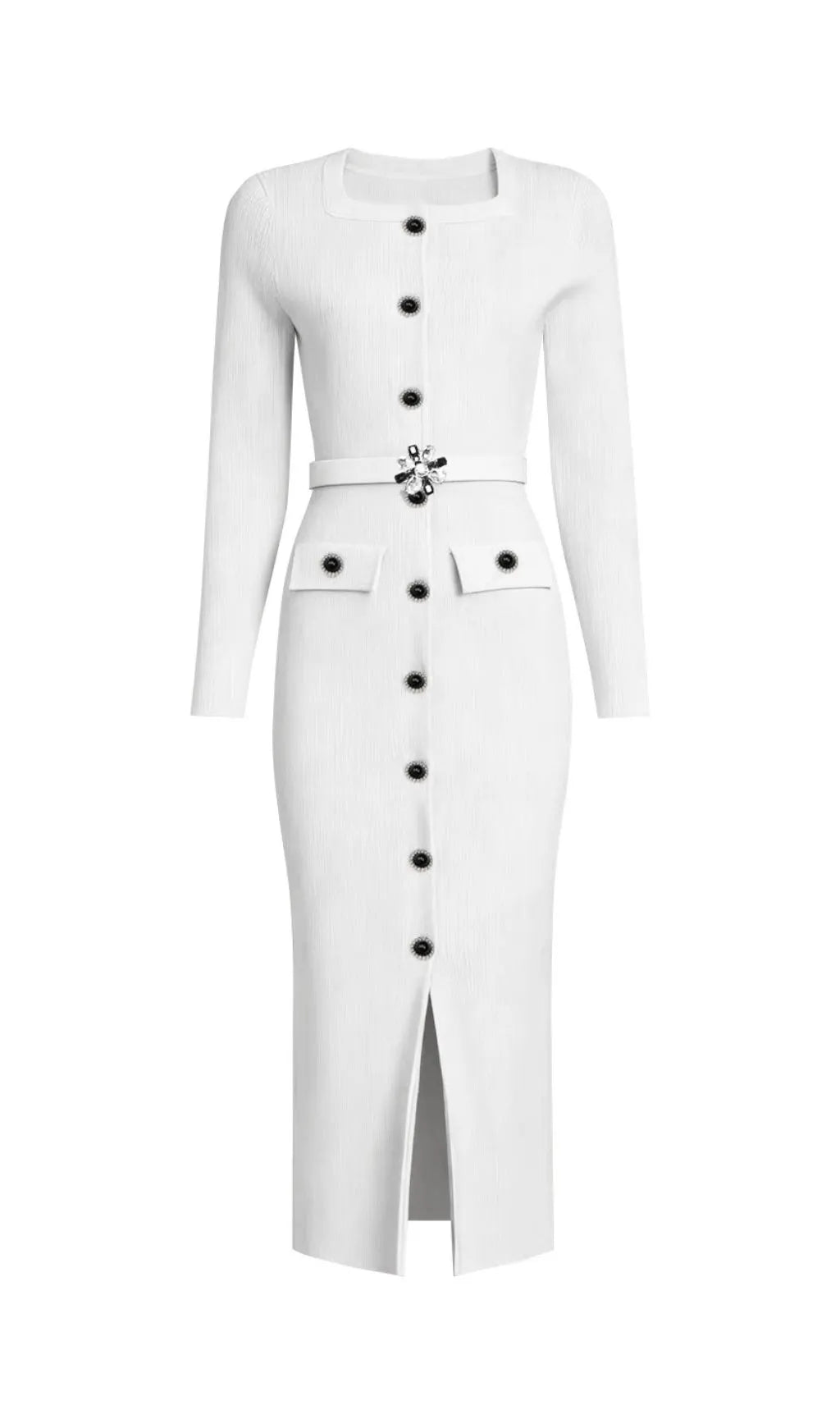 June Knit Long Sleeve Midi Dress Flowering Girl