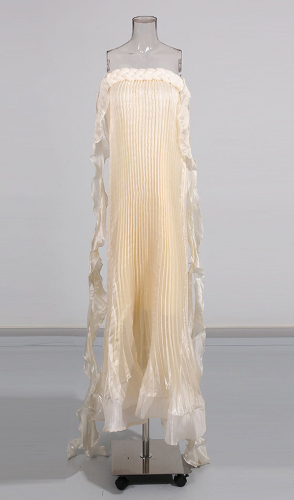 Imogene Strapless Pleated Maxi Dress Flowering Girl