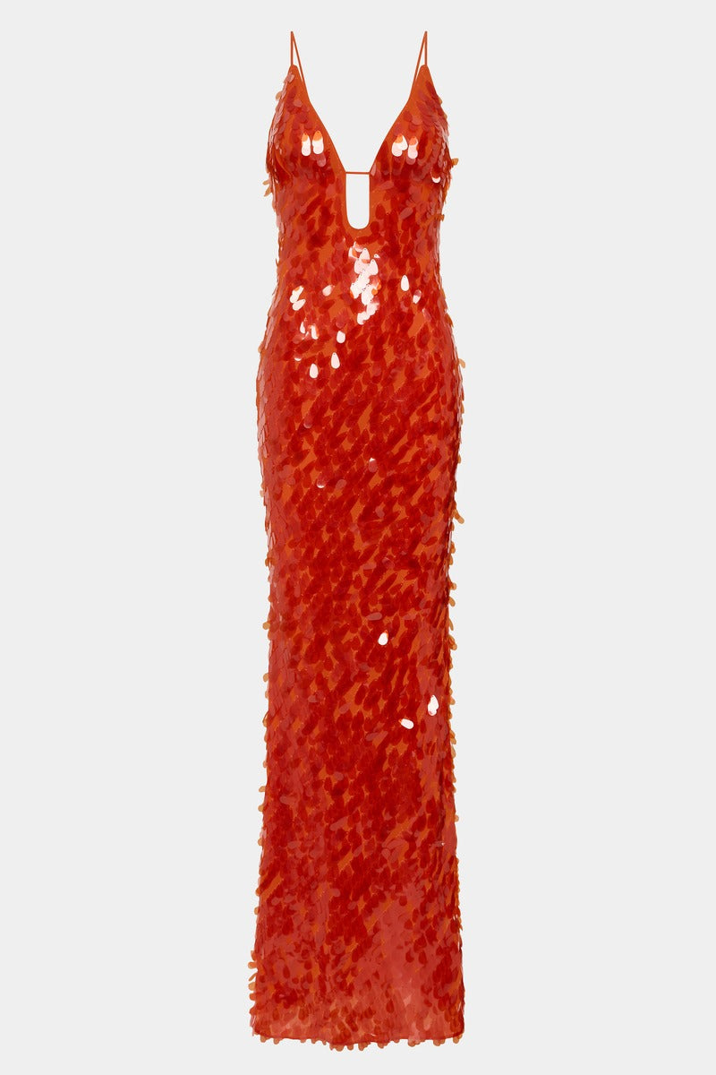 Misha Sapphire Sequin Maxi Flowering Girl
