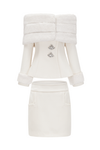 Sharon Off Shoulder Faux Fur Two Piece Set Flowering Girl