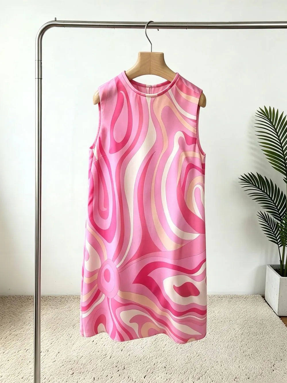 Hylora Sleeveless Printed Mini Dress Flowering Girl