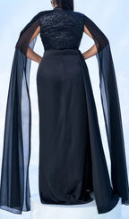 Damaris Black Sequin Plus Size Maxi Dress Flowering Girl