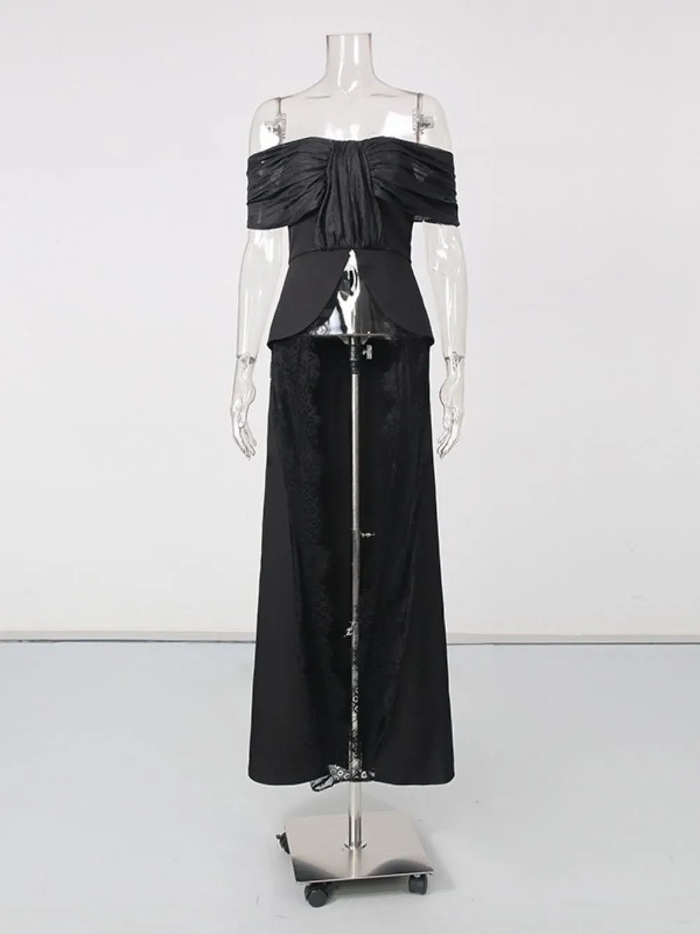 Manica Black Lace Top & Maxi Skirt Flowering Girl