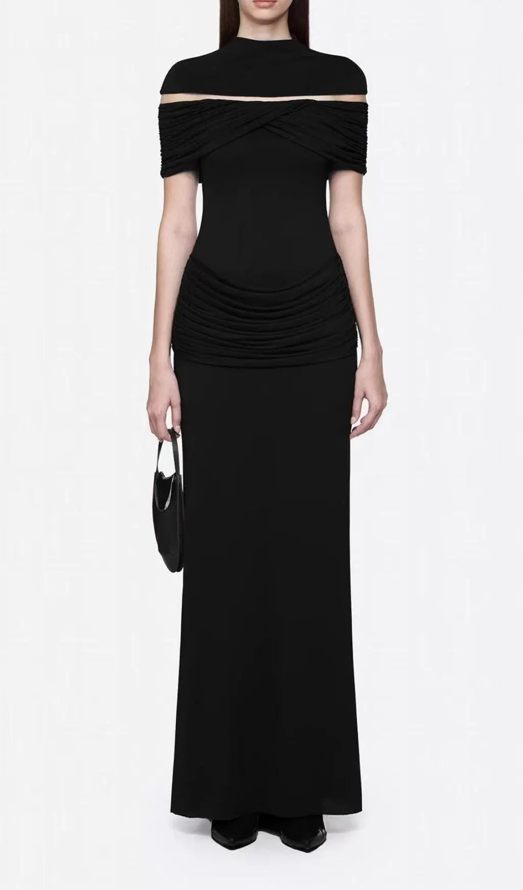 Karima Ruched Maxi Dress Flowering Girl