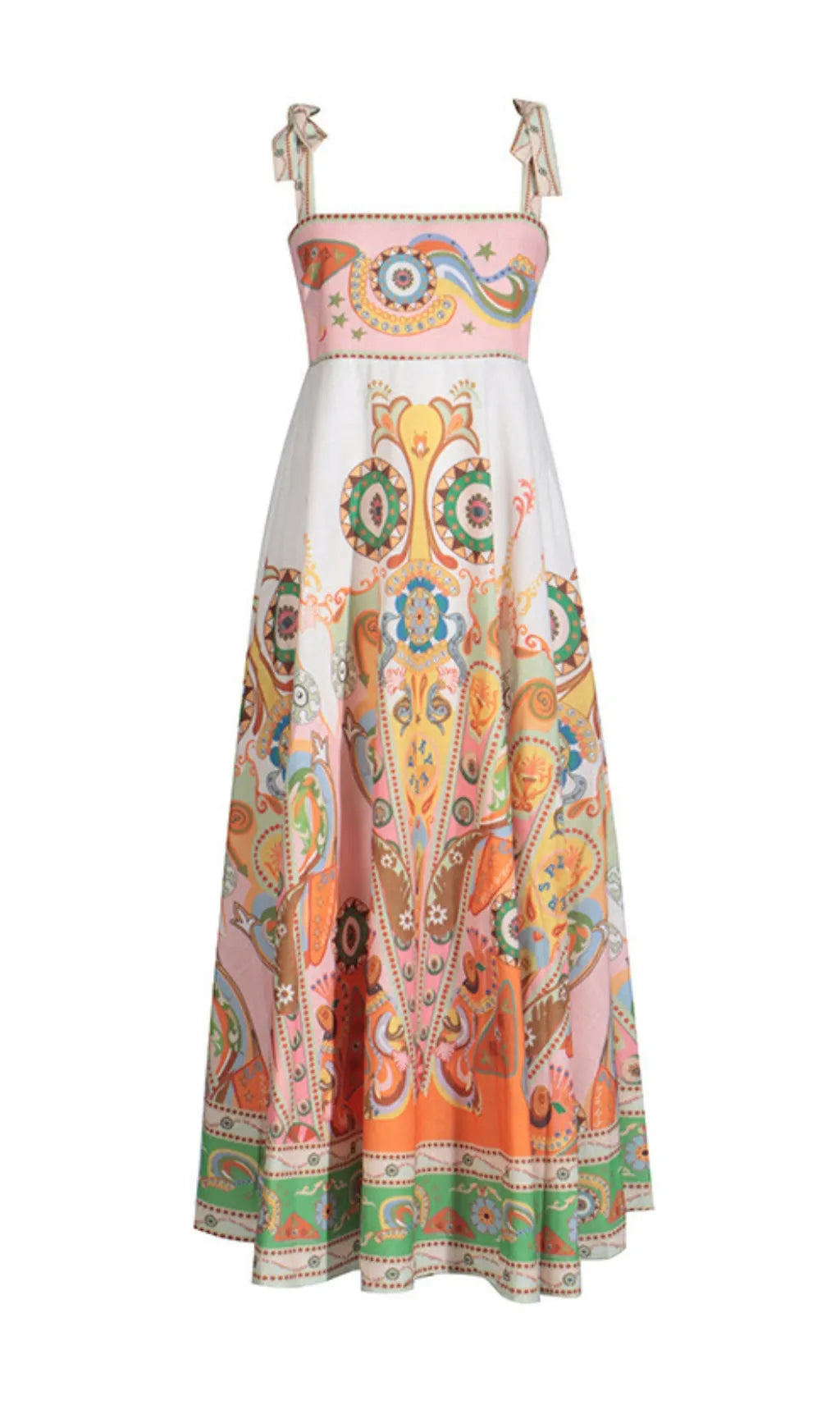 Dasha Strappy Printed Maxi Dress Flowering Girl