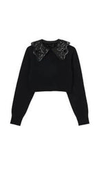 EMBELLISHED COLLAR SWEATER Flowering Girl