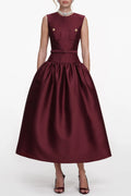 Jocelyn Sleeveless Maxi Dress In Burgundy Flowering Girl