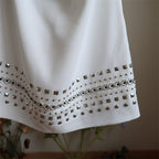 Studded embellished Mini Dress in white Flowering Girl