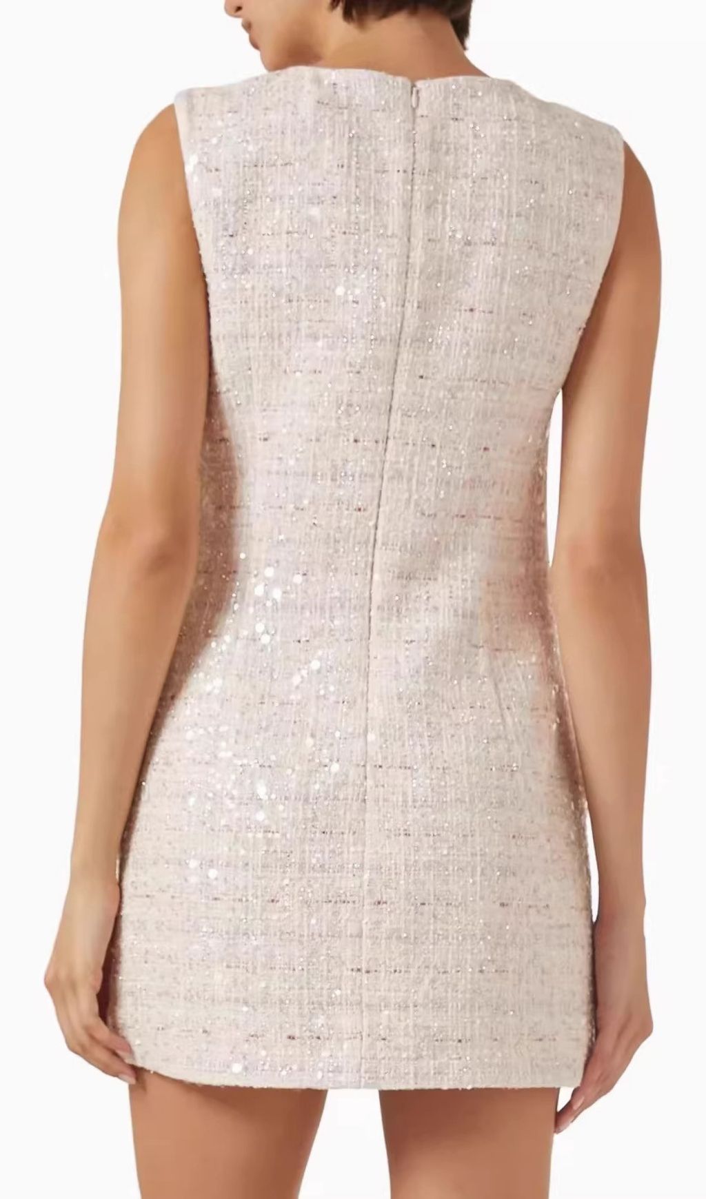 Kina Pink Sleeveless Bow Sequin Mini Dress Flowering Girl