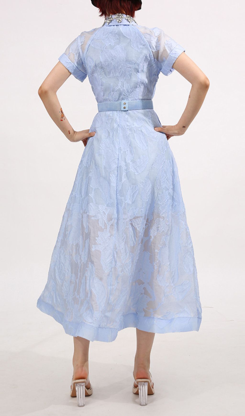 Finley Blue Crystal Midi Dress Flowering Girl