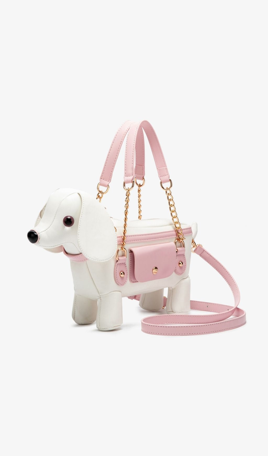 Khari White Dog-shaped Bag Flowering Girl