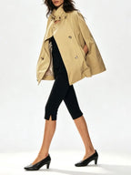 Mayu Khaki Coat Flowering Girl