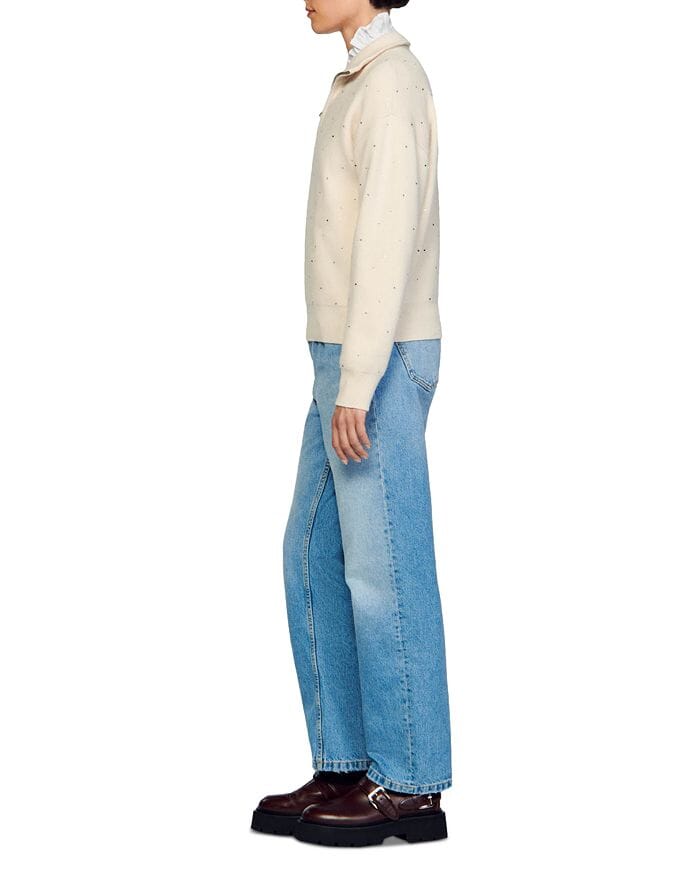 OSY RHINESTONE QUARTER ZIP SWEATER Flowering Girl