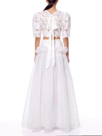 Valdrek Short Sleeve Flower Skirt Set Flowering Girl