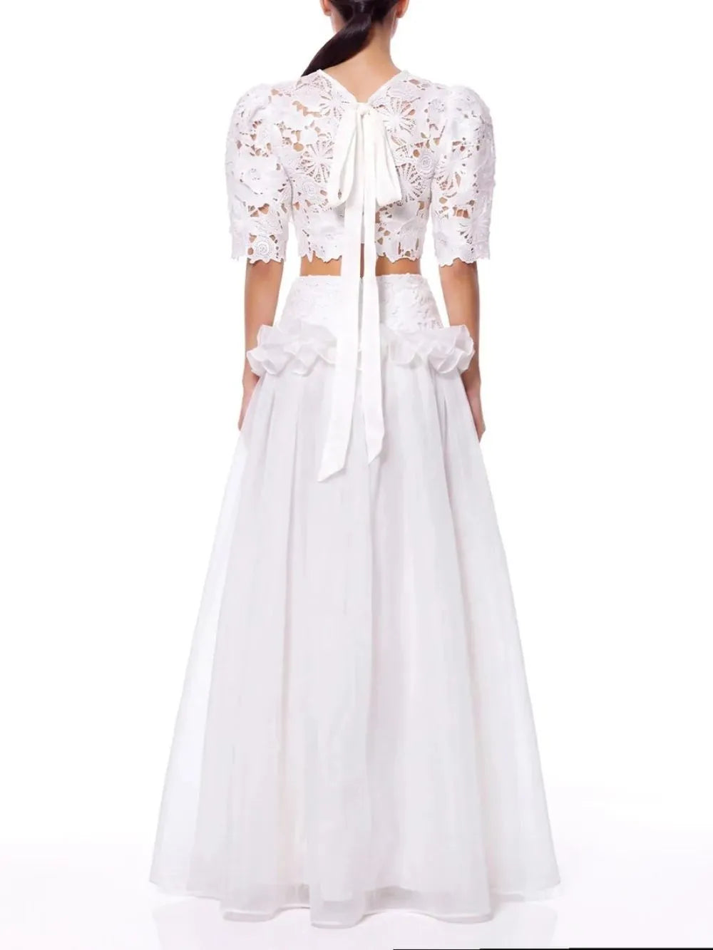 Valdrek Short Sleeve Flower Skirt Set Flowering Girl