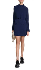Roquette Layered Knit Mini Dress Flowering Girl