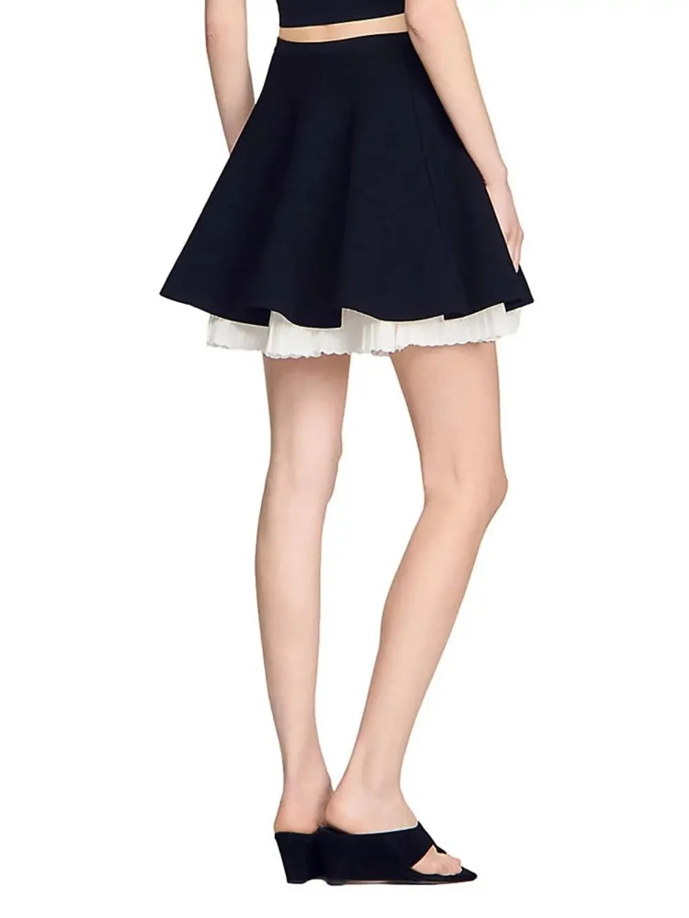 Two Tone Knit Skater Skirt Flowering Girl