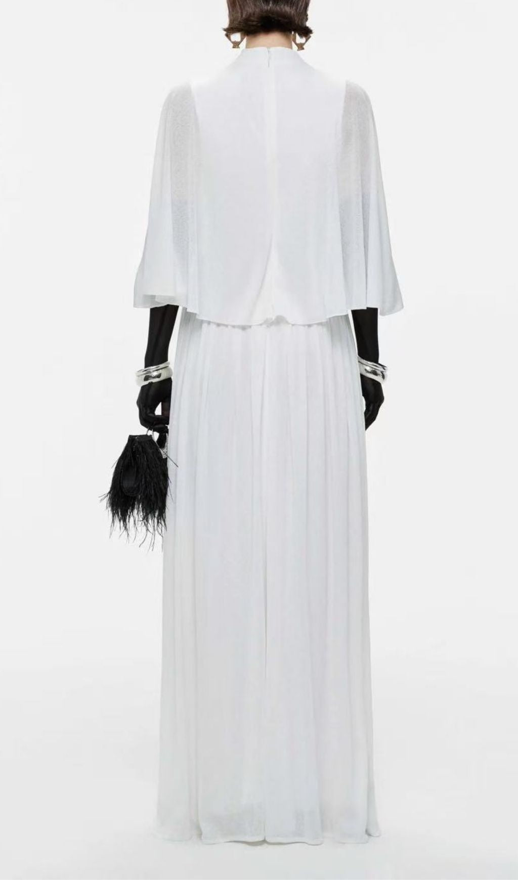 Kierra Maxi Dress With Cape Flowering Girl