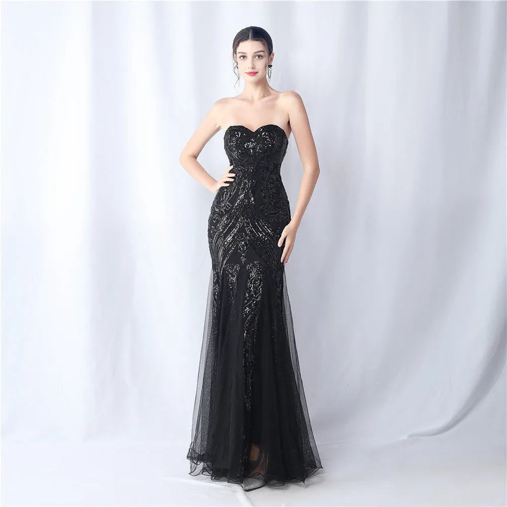 Sparkle Strapless Tulle Maxi Dress Flowering Girl
