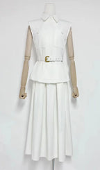 Iliana Sleeveless Belt Two-Piece Set Flowering Girl