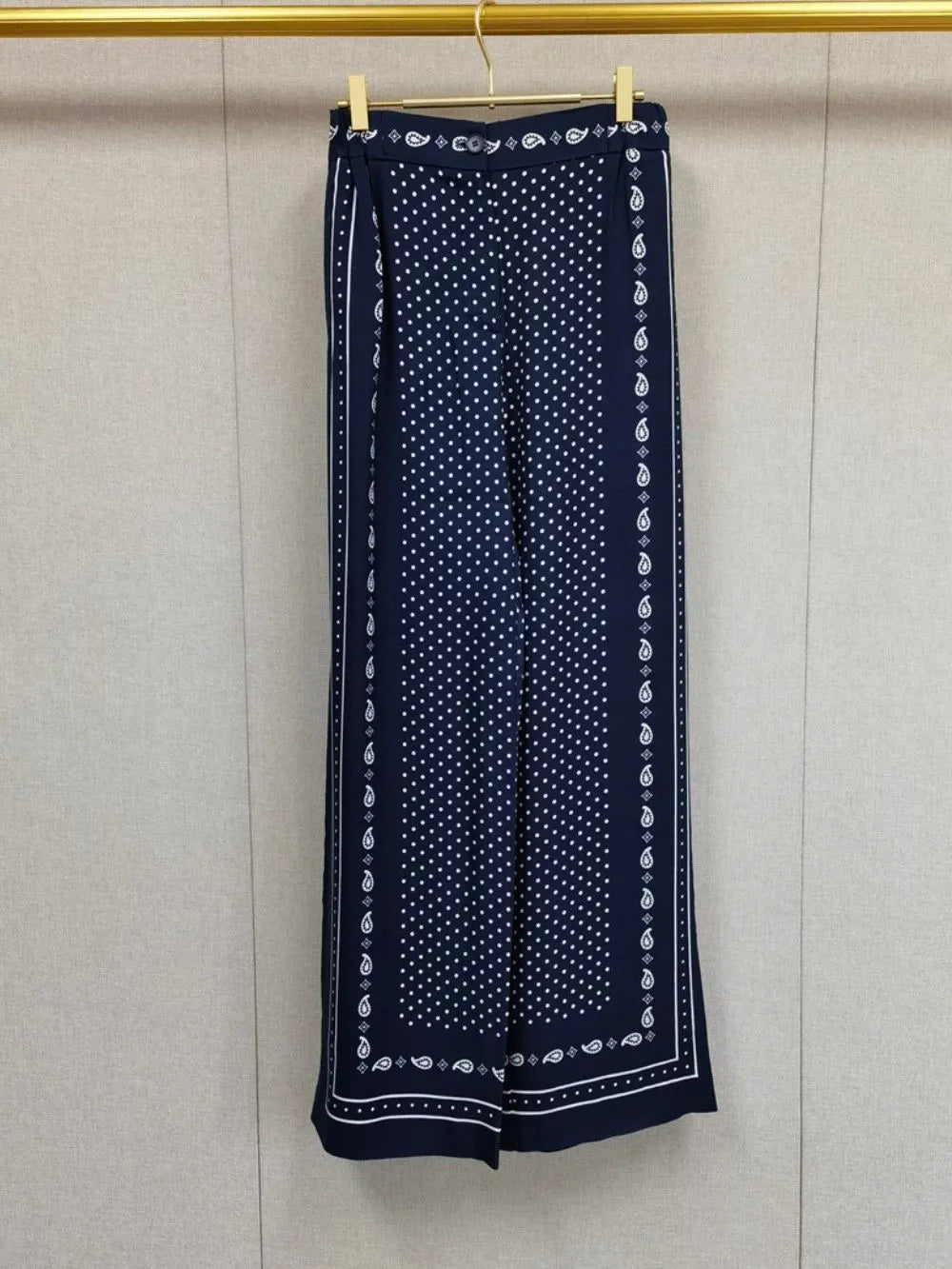 Bandana Print Wide Leg Pants Flowering Girl