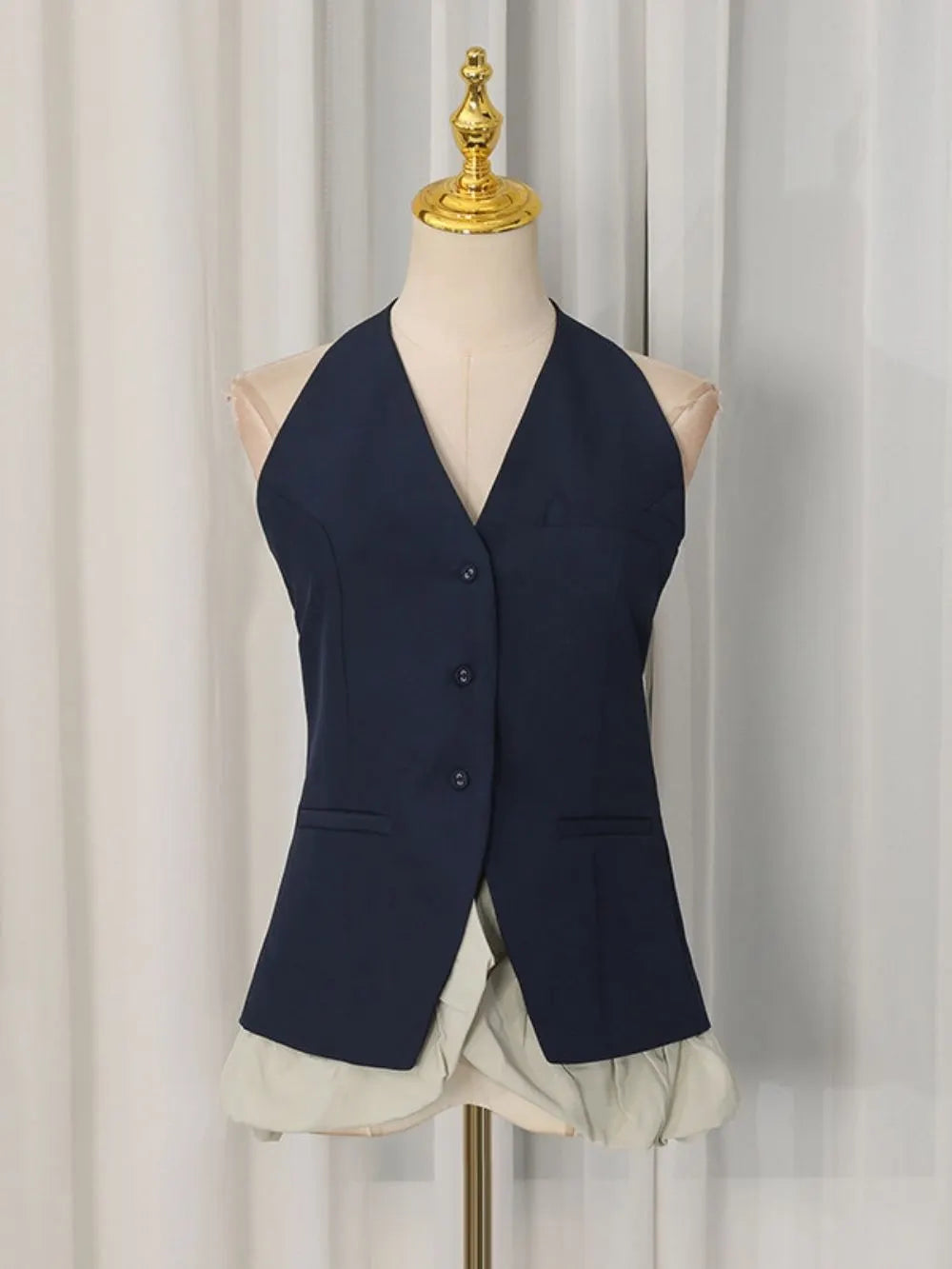 Magaly Navy Vest & Shorts Set Flowering Girl
